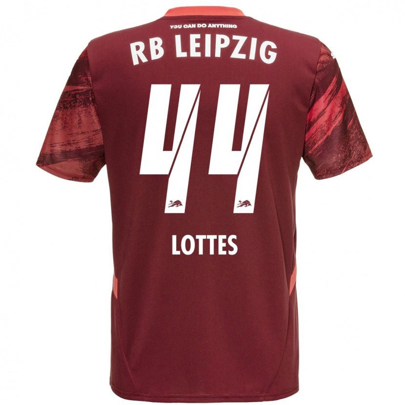 Danxen Homme Maillot Benjamin Lottes #44 Bordeaux Tenues Extérieur 2024/25 T-Shirt