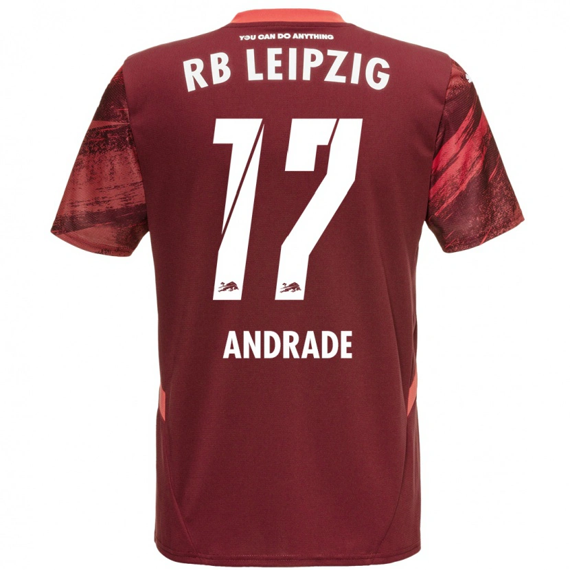 Danxen Homme Maillot Lydia Andrade #17 Bordeaux Tenues Extérieur 2024/25 T-Shirt