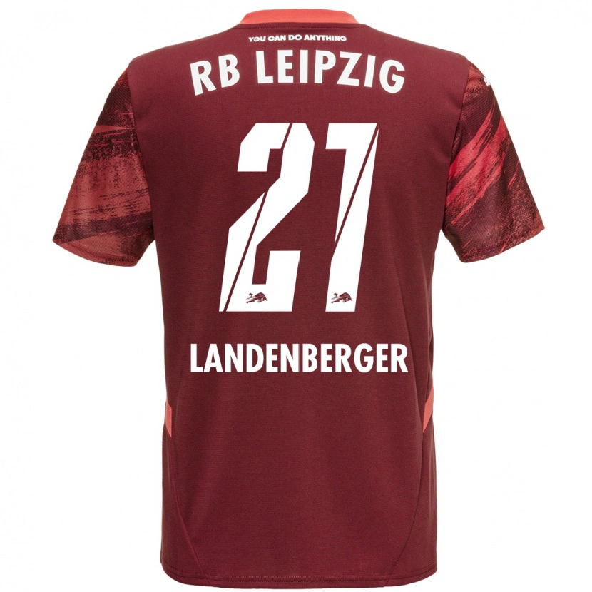 Danxen Homme Maillot Julia Landenberger #21 Bordeaux Tenues Extérieur 2024/25 T-Shirt