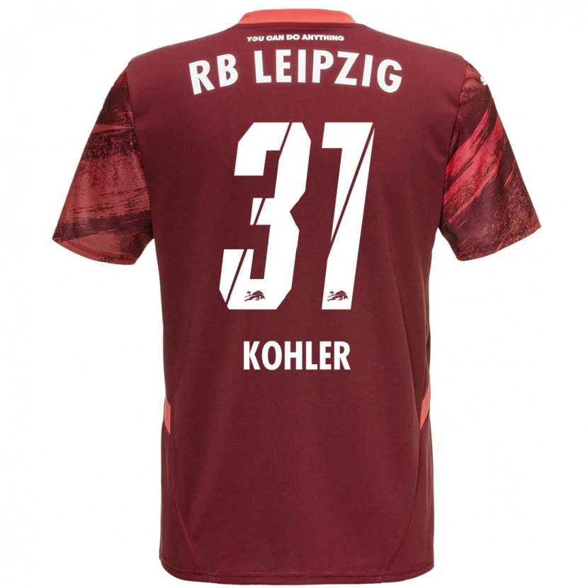 Danxen Homme Maillot Tim Köhler #31 Bordeaux Tenues Extérieur 2024/25 T-Shirt