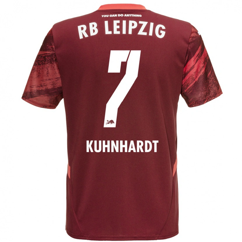 Danxen Homme Maillot Paul Kühnhardt #7 Bordeaux Tenues Extérieur 2024/25 T-Shirt