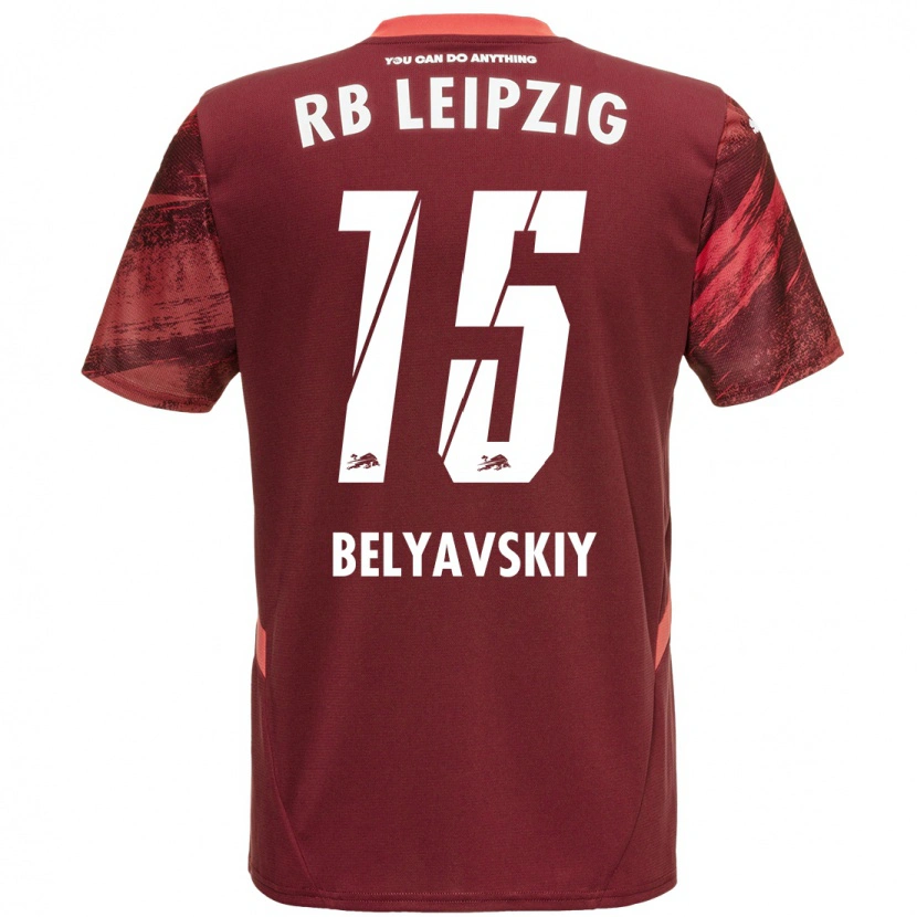 Danxen Homme Maillot David Belyavskiy #15 Bordeaux Tenues Extérieur 2024/25 T-Shirt
