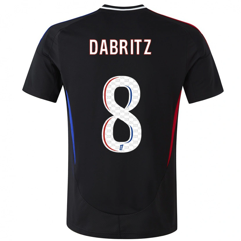 Danxen Homme Maillot Sara Däbritz #8 Noir Tenues Extérieur 2024/25 T-Shirt
