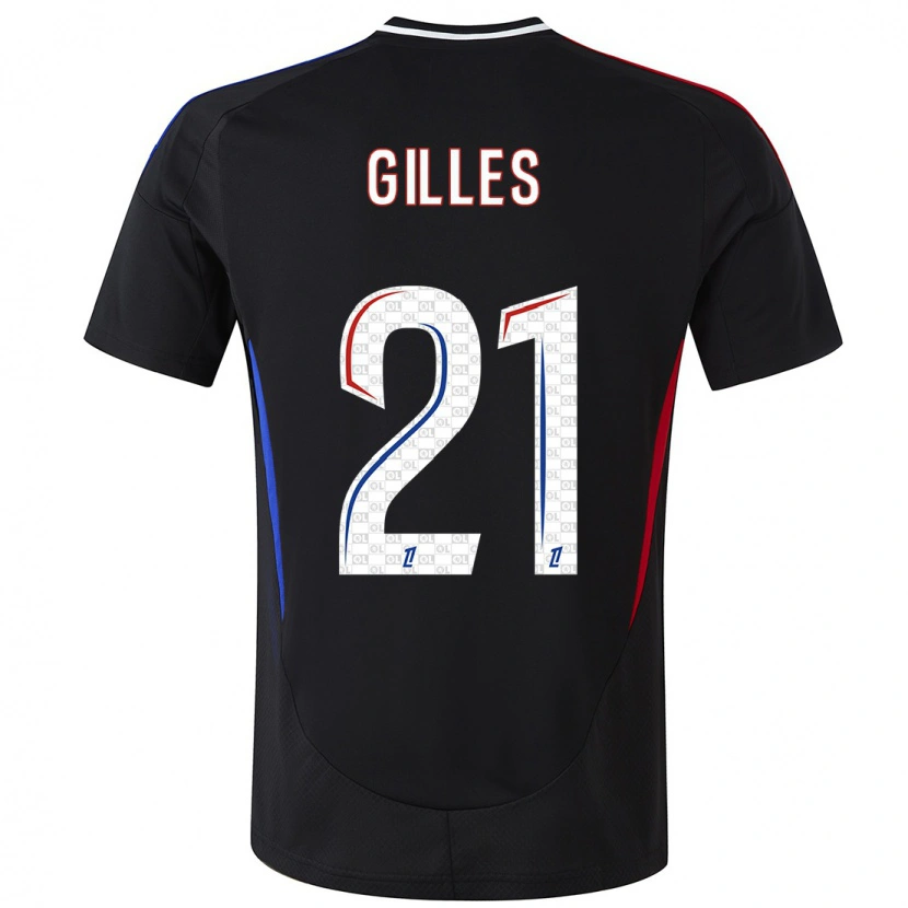 Danxen Homme Maillot Vanessa Gilles #21 Noir Tenues Extérieur 2024/25 T-Shirt