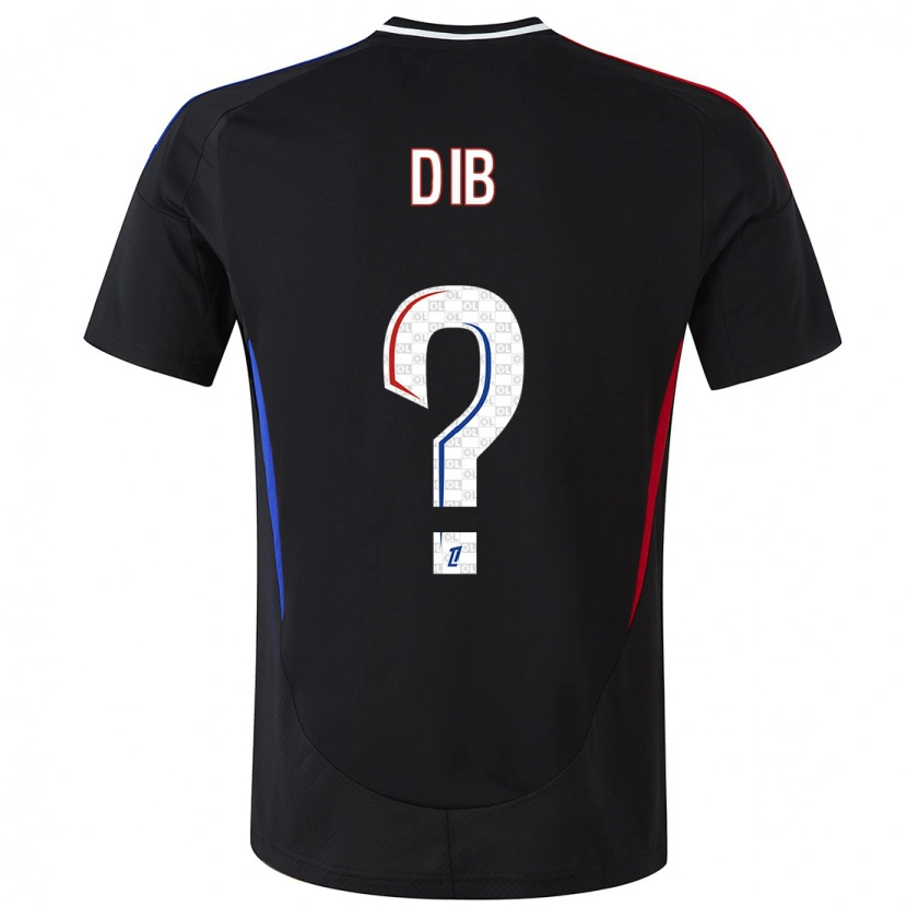 Danxen Homme Maillot Djibrail Dib #0 Noir Tenues Extérieur 2024/25 T-Shirt