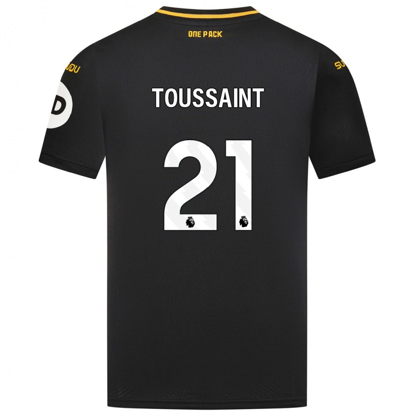 Danxen Homme Maillot Destiney Toussaint #21 Noir Tenues Extérieur 2024/25 T-Shirt