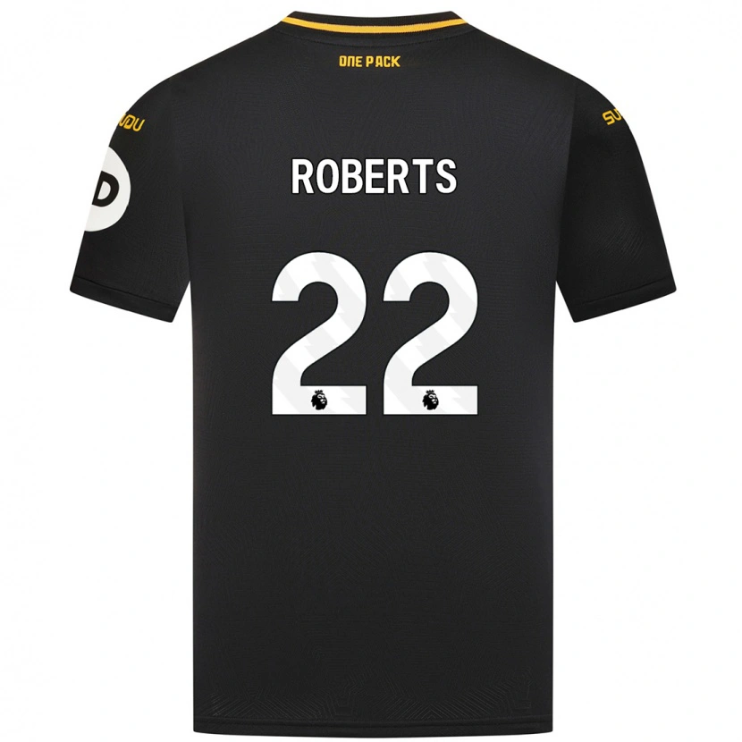 Danxen Homme Maillot Beth Roberts #22 Noir Tenues Extérieur 2024/25 T-Shirt