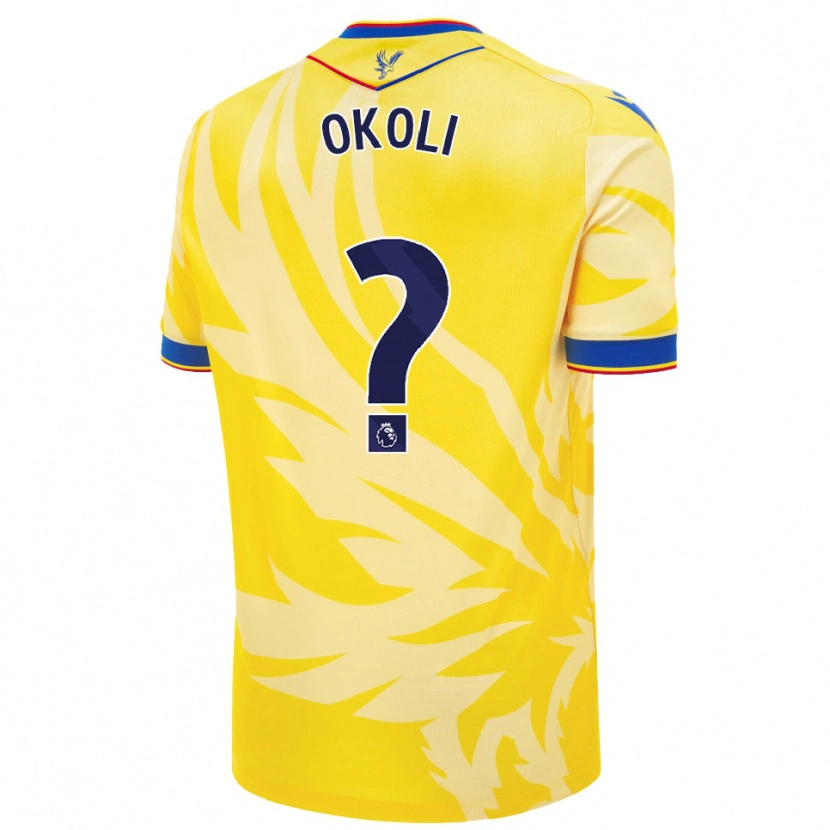 Danxen Homme Maillot Chuks Okoli #0 Jaune Tenues Extérieur 2024/25 T-Shirt