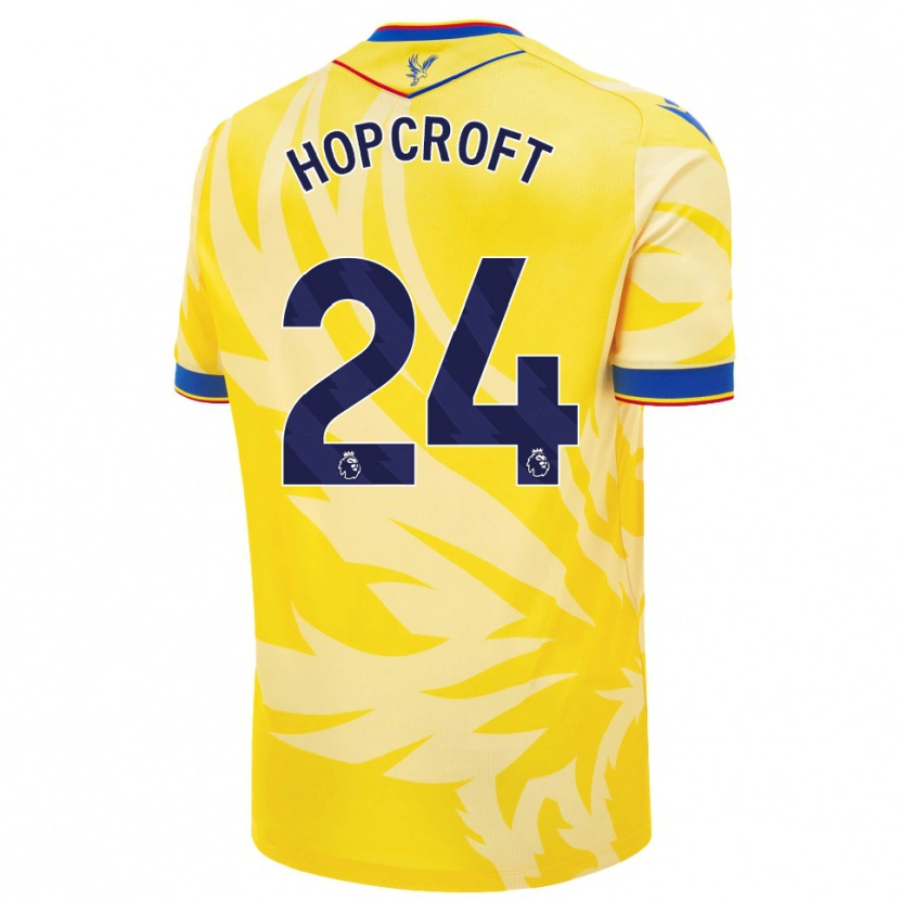 Danxen Homme Maillot Shanade Hopcroft #24 Jaune Tenues Extérieur 2024/25 T-Shirt