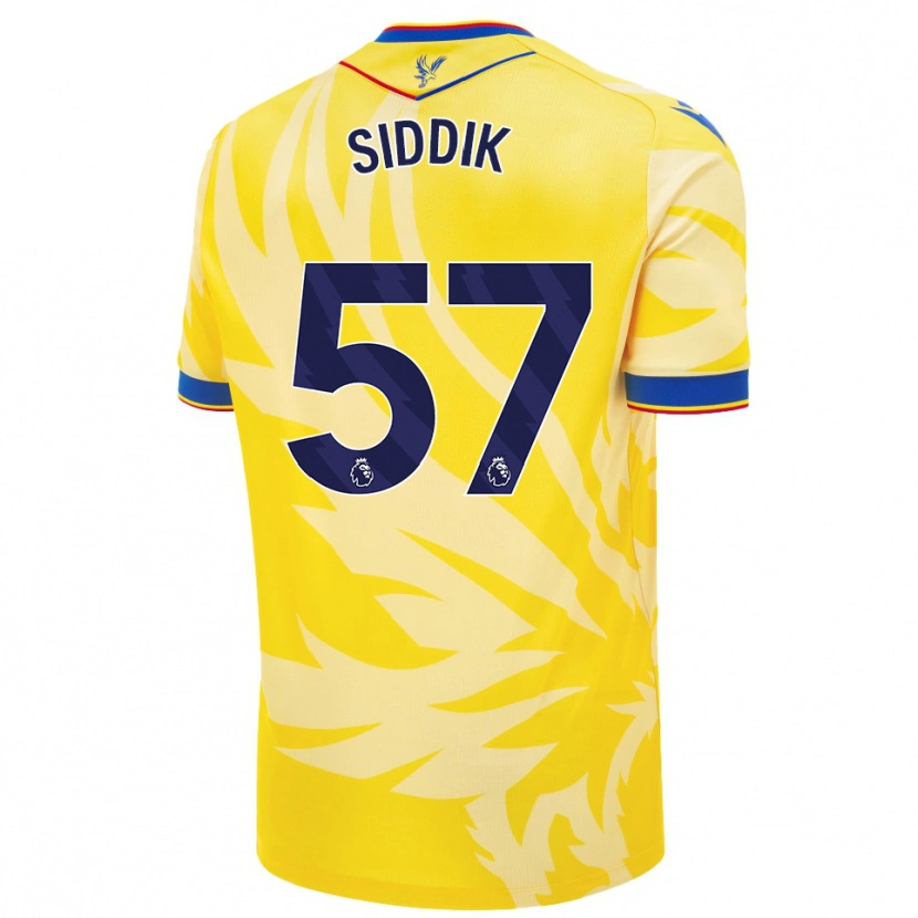 Danxen Homme Maillot Cardo Siddik #57 Jaune Tenues Extérieur 2024/25 T-Shirt