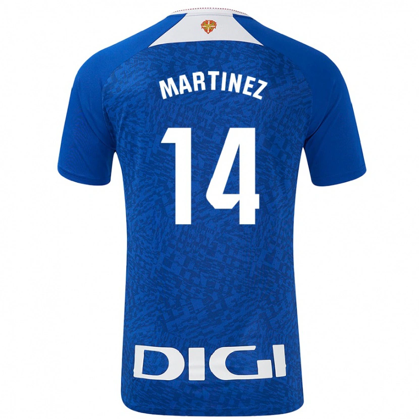 Danxen Homme Maillot Pablo Martínez #14 Bleu Roi Tenues Extérieur 2024/25 T-Shirt