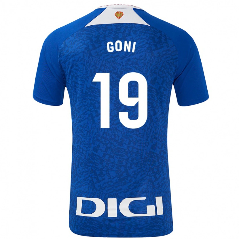 Danxen Homme Maillot Marcos Goñi #19 Bleu Roi Tenues Extérieur 2024/25 T-Shirt