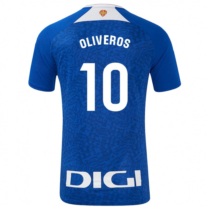 Danxen Homme Maillot Aimar Oliveros #10 Bleu Roi Tenues Extérieur 2024/25 T-Shirt