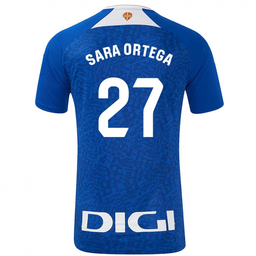 Danxen Homme Maillot Sara Ortega Ruiz #27 Bleu Roi Tenues Extérieur 2024/25 T-Shirt