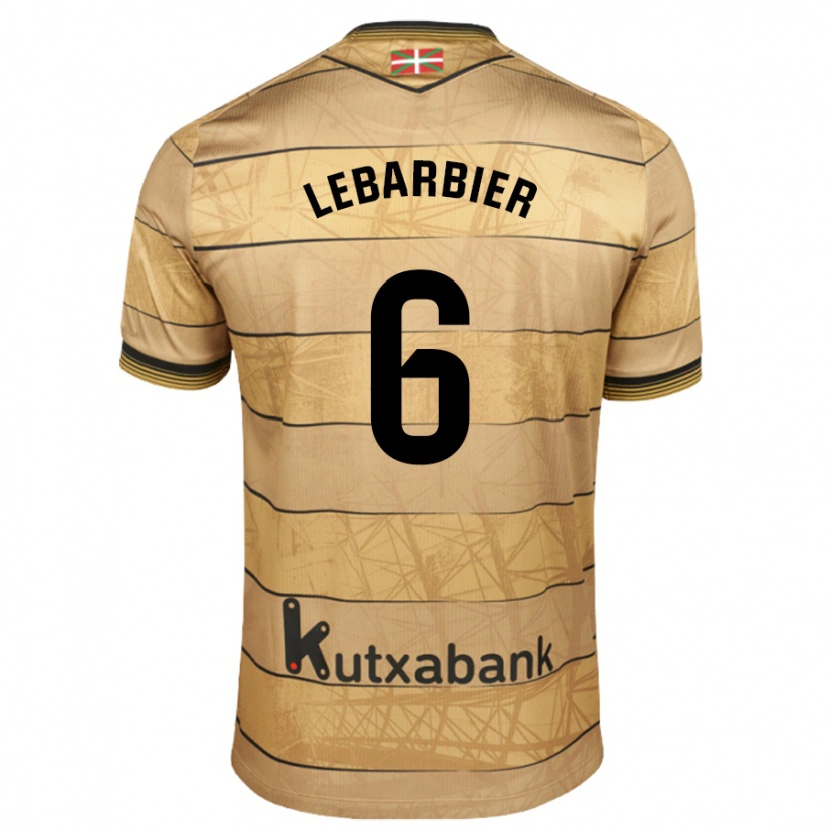 Danxen Homme Maillot Alex Lebarbier #6 Marron Tenues Extérieur 2024/25 T-Shirt
