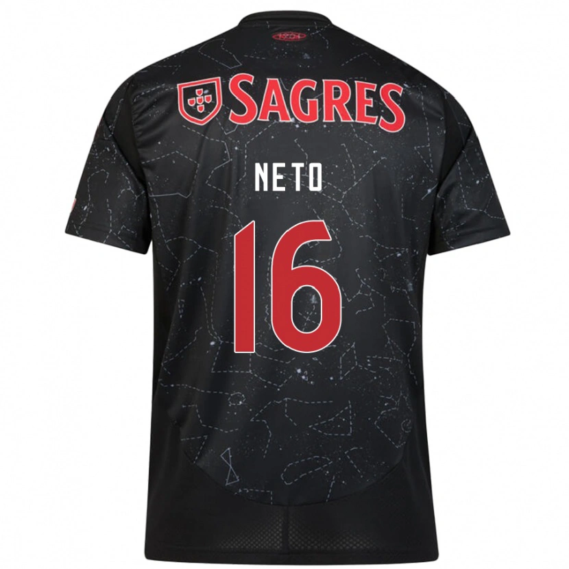 Danxen Homme Maillot Martim Neto #16 Noir Rouge Tenues Extérieur 2024/25 T-Shirt