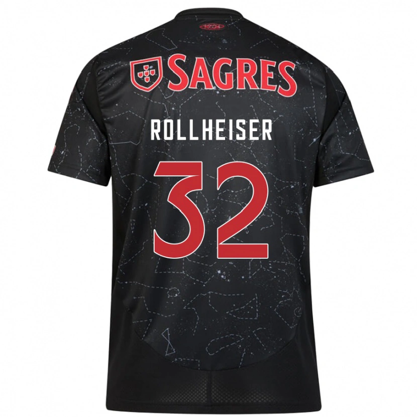 Danxen Homme Maillot Benjamín Rollheiser #32 Noir Rouge Tenues Extérieur 2024/25 T-Shirt