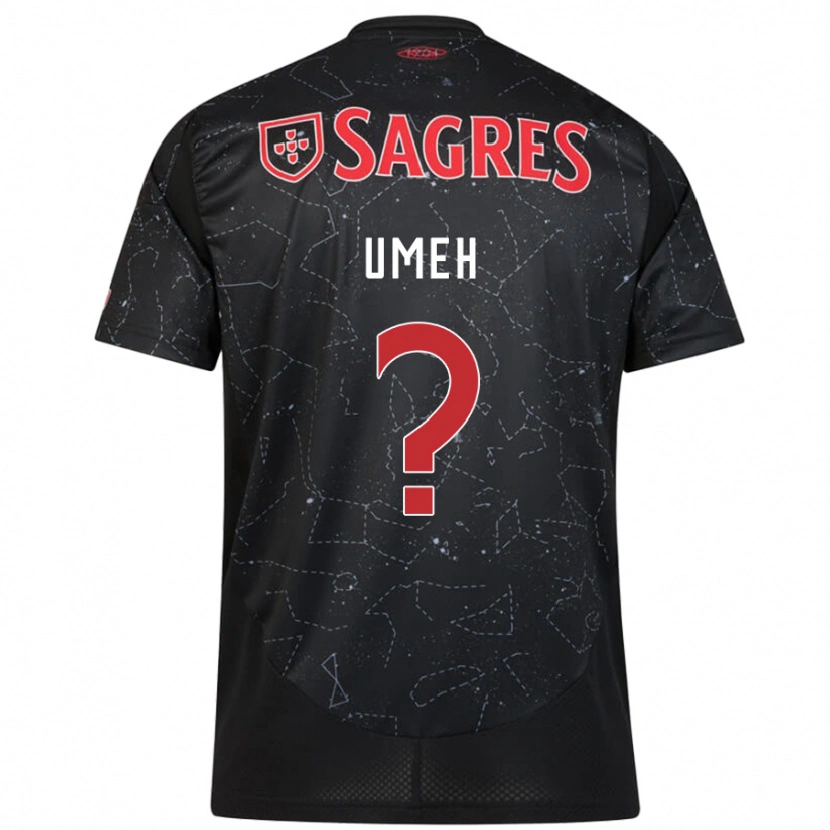 Danxen Homme Maillot Jaden Umeh #0 Noir Rouge Tenues Extérieur 2024/25 T-Shirt