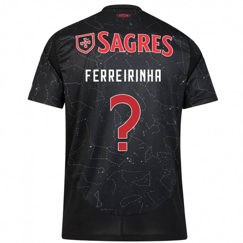 Danxen Homme Maillot Afonso Ferreirinha #0 Noir Rouge Tenues Extérieur 2024/25 T-Shirt