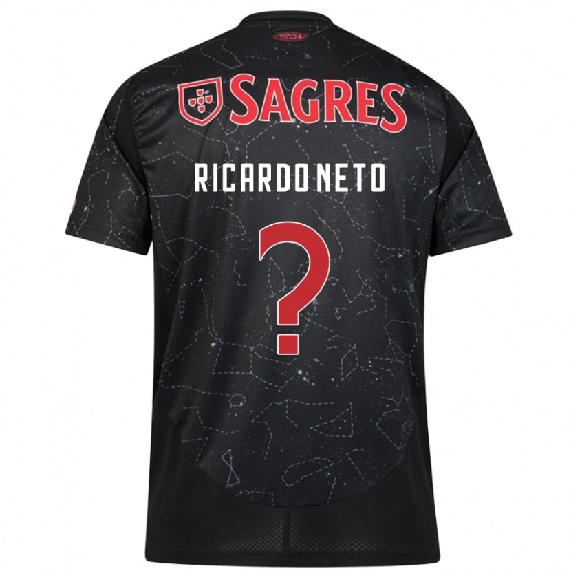 Danxen Homme Maillot Ricardo Neto #0 Noir Rouge Tenues Extérieur 2024/25 T-Shirt