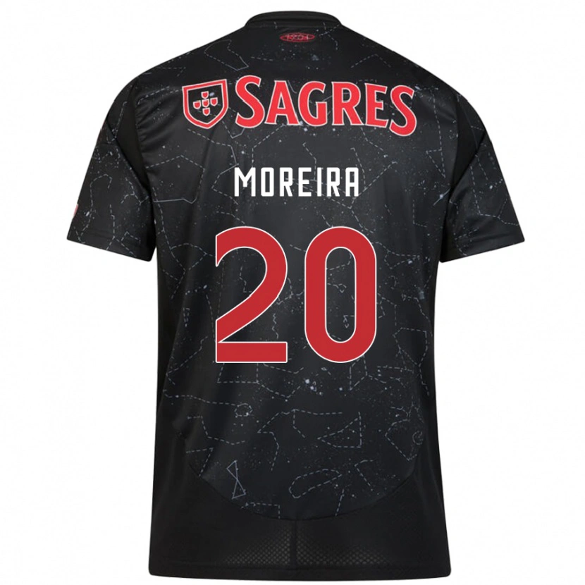 Danxen Homme Maillot André Moreira #20 Noir Rouge Tenues Extérieur 2024/25 T-Shirt