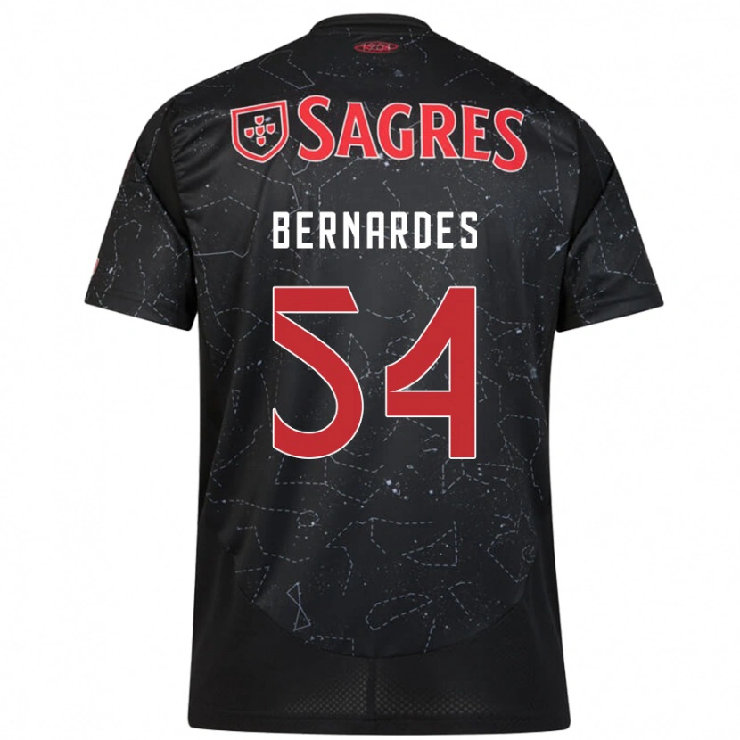 Danxen Homme Maillot Bernardes #54 Noir Rouge Tenues Extérieur 2024/25 T-Shirt