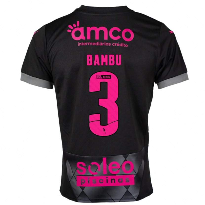 Danxen Homme Maillot Robson Bambu #3 Noir Rose Tenues Extérieur 2024/25 T-Shirt