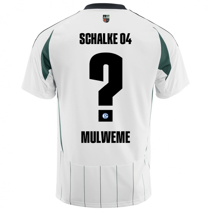 Danxen Homme Maillot Blessing Mulweme #0 Blanc Vert Tenues Extérieur 2024/25 T-Shirt