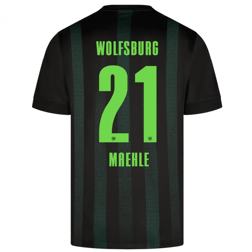 Danxen Homme Maillot Joakim Maehle #21 Vert Foncé Tenues Extérieur 2024/25 T-Shirt