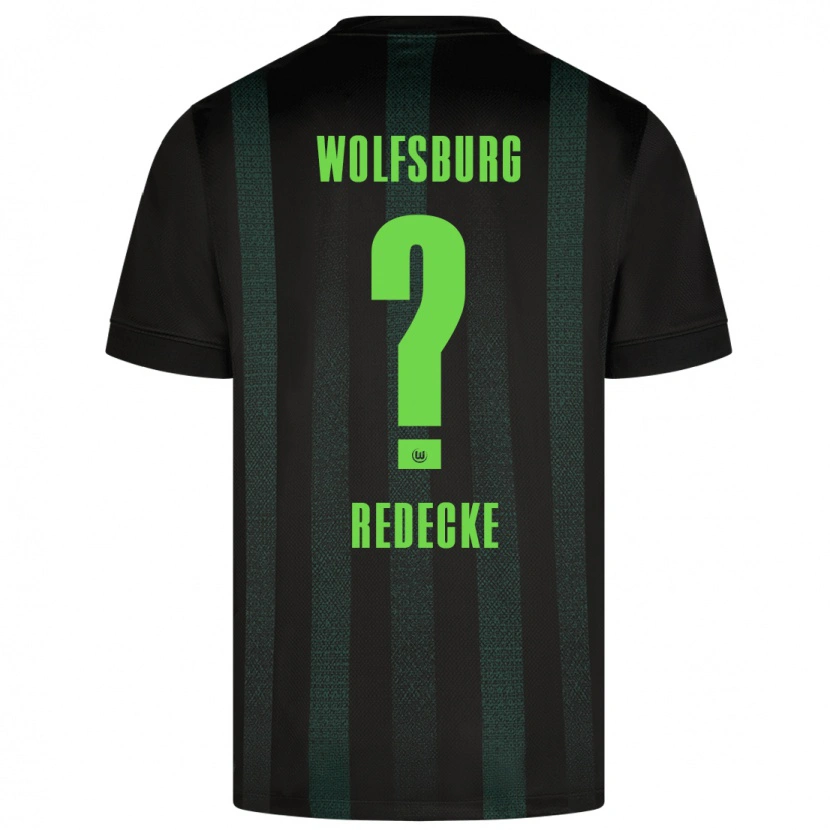 Danxen Homme Maillot Jan Redecke #0 Vert Foncé Tenues Extérieur 2024/25 T-Shirt