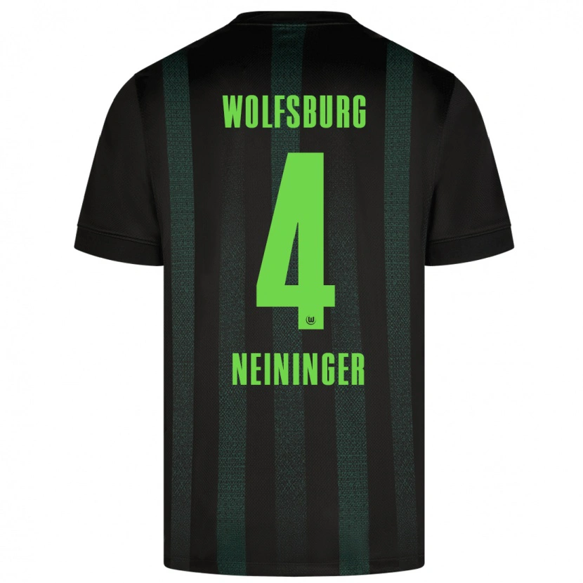 Danxen Homme Maillot Till Neininger #4 Vert Foncé Tenues Extérieur 2024/25 T-Shirt