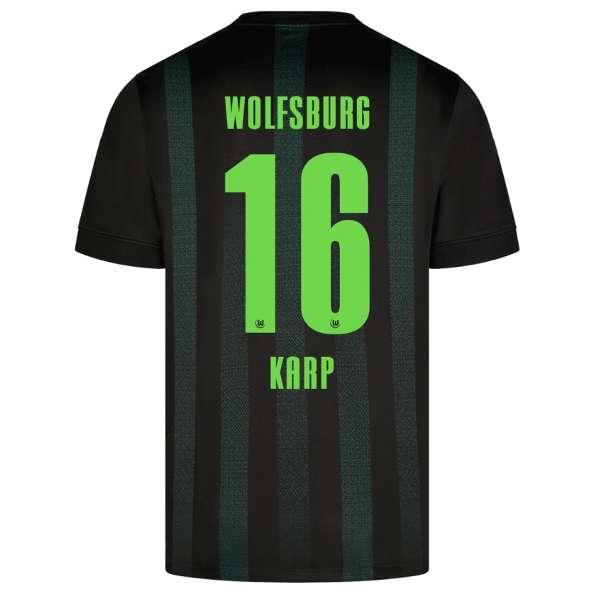 Danxen Homme Maillot Maurice Karp #16 Vert Foncé Tenues Extérieur 2024/25 T-Shirt