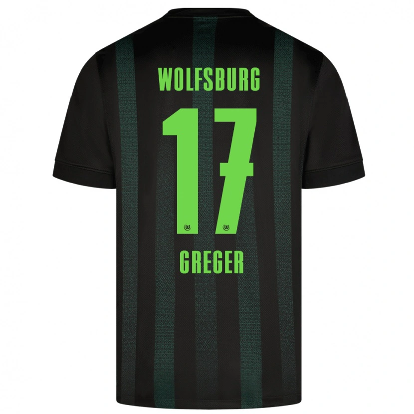 Danxen Homme Maillot Max Greger #17 Vert Foncé Tenues Extérieur 2024/25 T-Shirt