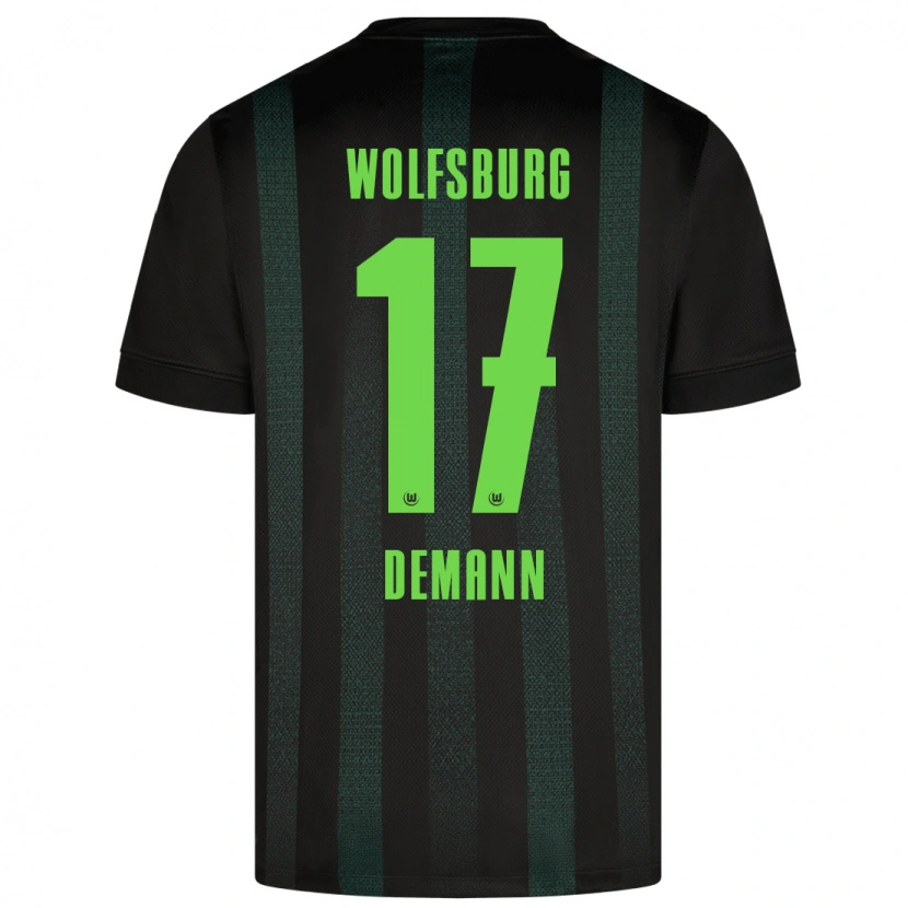 Danxen Homme Maillot Kristin Demann #17 Vert Foncé Tenues Extérieur 2024/25 T-Shirt