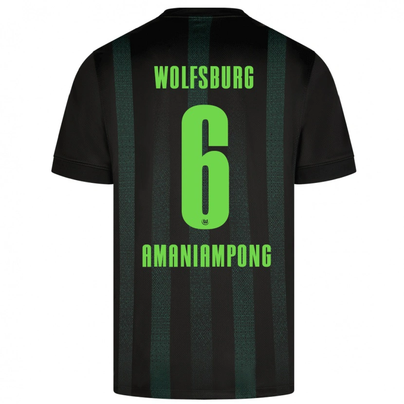 Danxen Homme Maillot Marces Amaniampong #6 Vert Foncé Tenues Extérieur 2024/25 T-Shirt