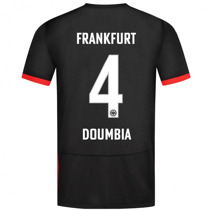 Danxen Homme Maillot Fousseny Doumbia #4 Noir Tenues Extérieur 2024/25 T-Shirt