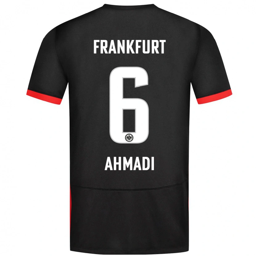 Danxen Homme Maillot Shayan Ahmadi #6 Noir Tenues Extérieur 2024/25 T-Shirt