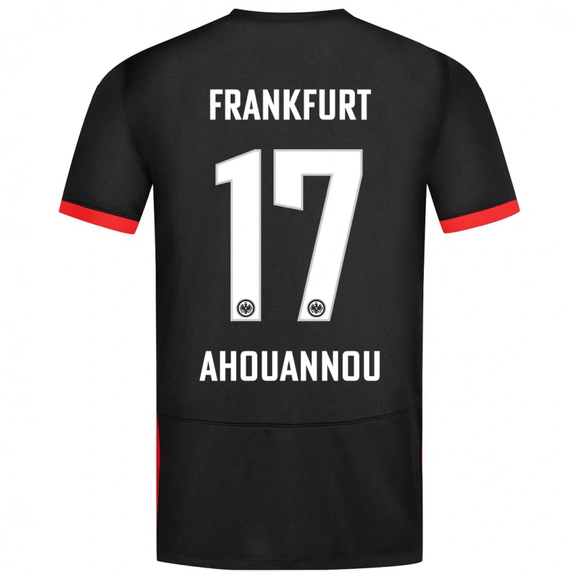Danxen Homme Maillot Yannis Ahouannou #17 Noir Tenues Extérieur 2024/25 T-Shirt
