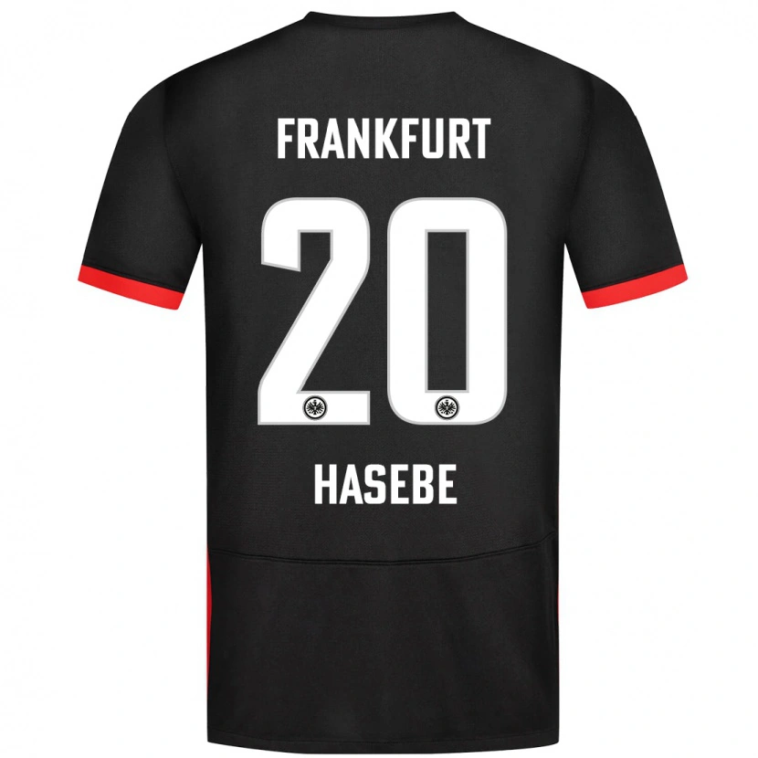 Danxen Homme Maillot Makoto Hasebe #20 Noir Tenues Extérieur 2024/25 T-Shirt