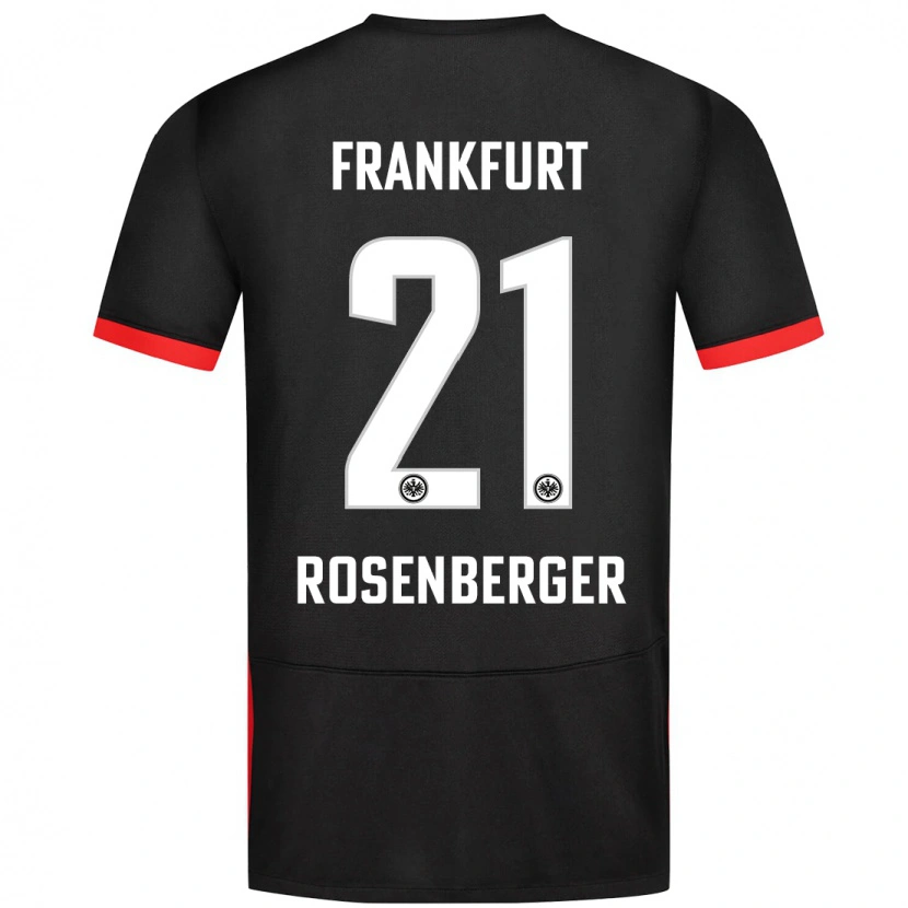 Danxen Homme Maillot Robin Rosenberger #21 Noir Tenues Extérieur 2024/25 T-Shirt
