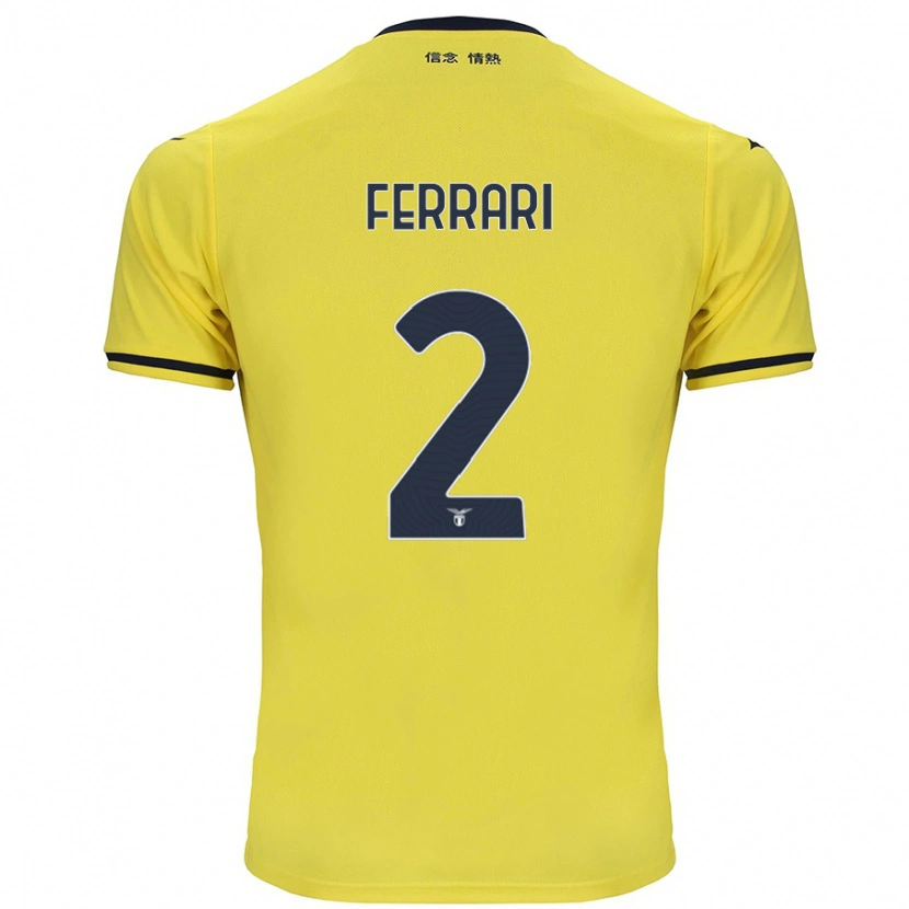 Danxen Homme Maillot Lorenzo Ferrari #2 Jaune Tenues Extérieur 2024/25 T-Shirt