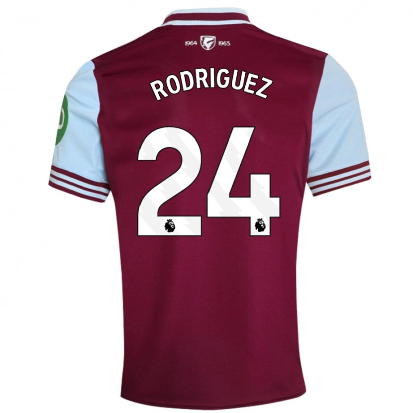Danxen Femme Maillot Guido Rodríguez #24 Rouge Foncé Tenues Domicile 2024/25 T-Shirt