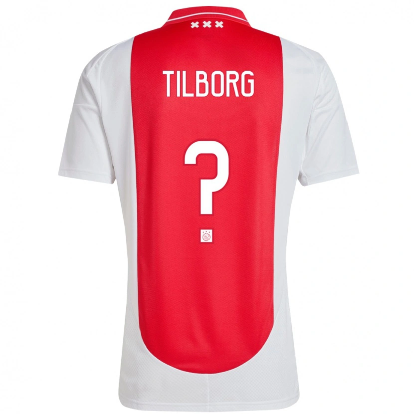 Danxen Femme Maillot Sesynijo Tilborg #0 Rouge Blanc Tenues Domicile 2024/25 T-Shirt