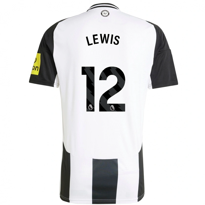 Danxen Femme Maillot Jamal Lewis #12 Blanc Noir Tenues Domicile 2024/25 T-Shirt