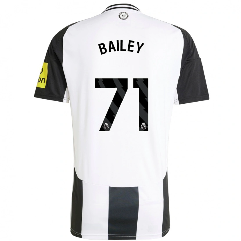 Danxen Femme Maillot Scott Bailey #71 Blanc Noir Tenues Domicile 2024/25 T-Shirt