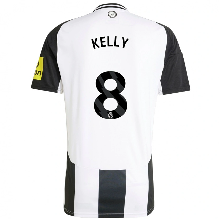 Danxen Femme Maillot Emma Kelly #8 Blanc Noir Tenues Domicile 2024/25 T-Shirt