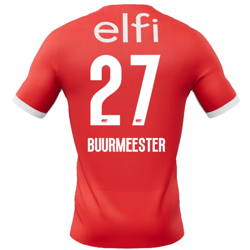 Danxen Femme Maillot Zico Buurmeester #27 Rouge Blanc Tenues Domicile 2024/25 T-Shirt