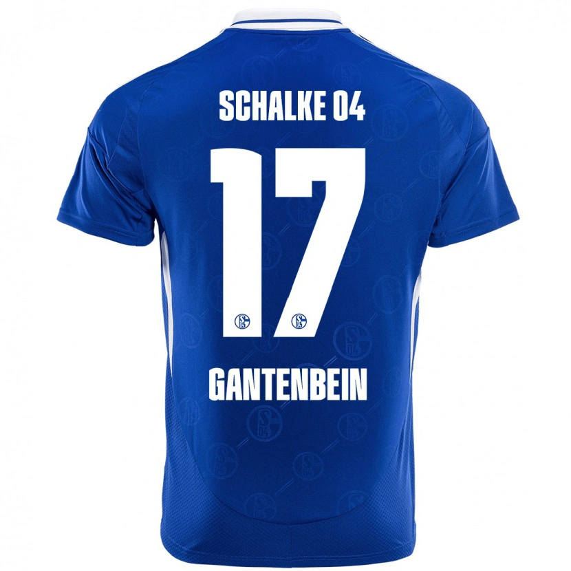 Danxen Femme Maillot Adrian Gantenbein #17 Bleu Royal Tenues Domicile 2024/25 T-Shirt