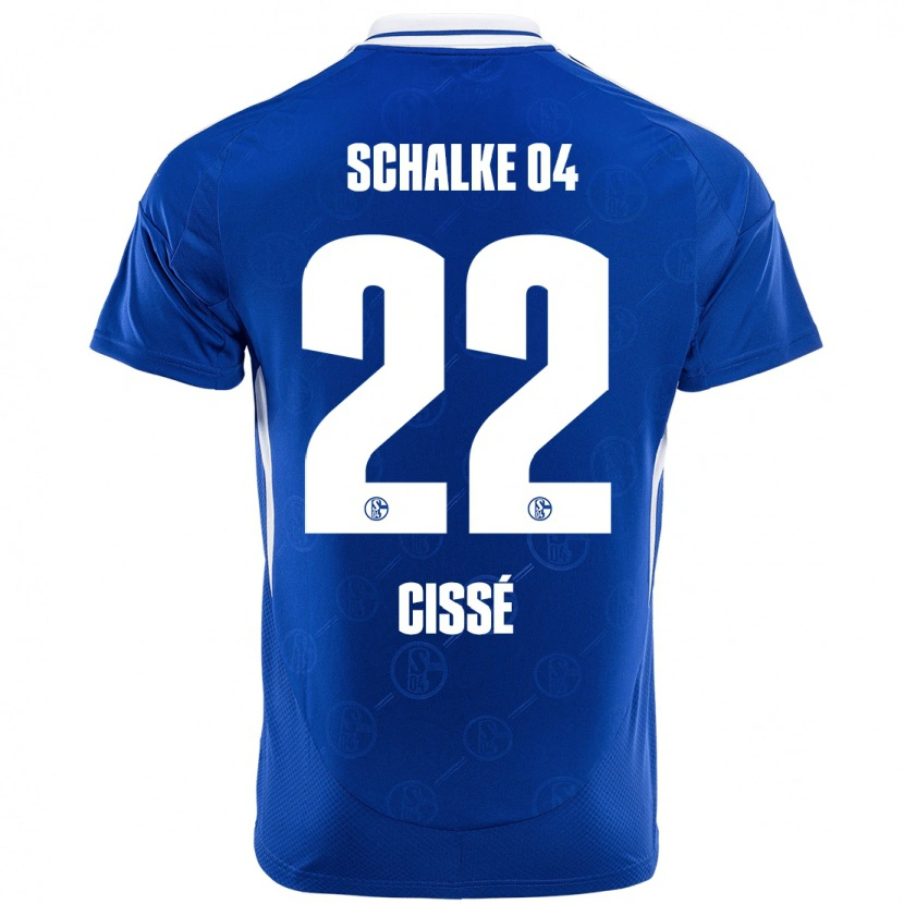 Danxen Femme Maillot Ibrahima Cissé #22 Bleu Royal Tenues Domicile 2024/25 T-Shirt