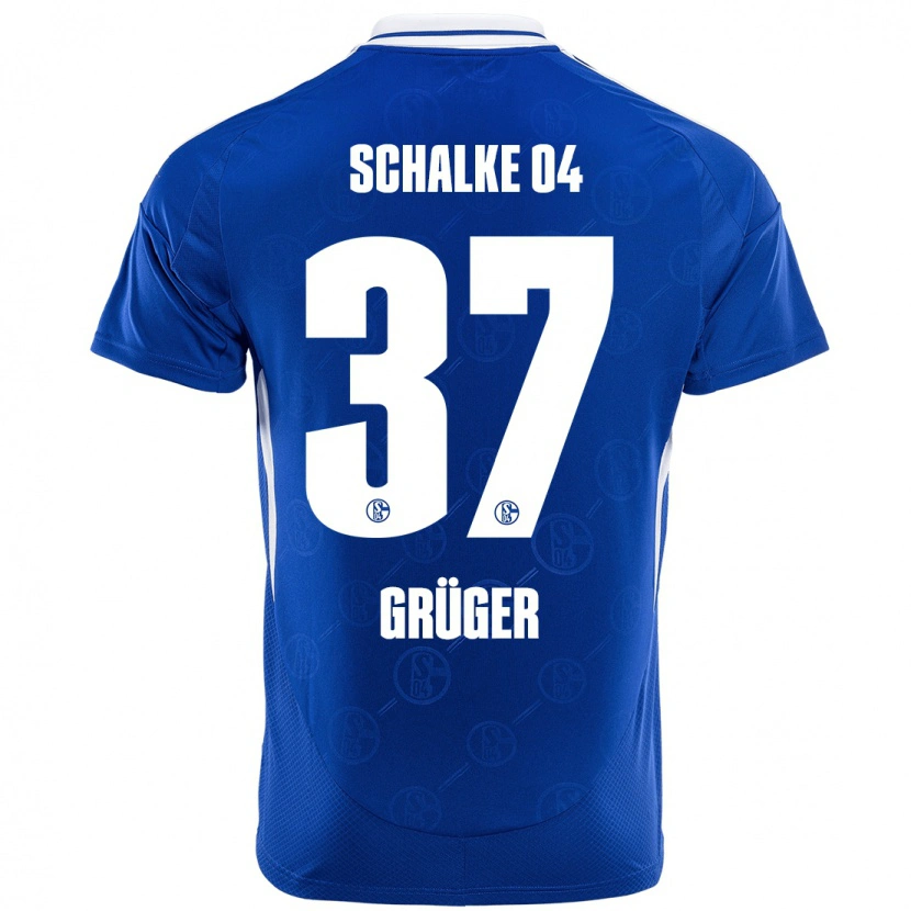 Danxen Femme Maillot Max Grüger #37 Bleu Royal Tenues Domicile 2024/25 T-Shirt